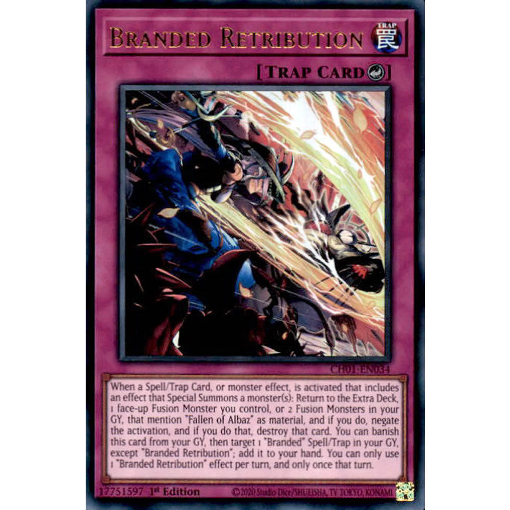 Branded Retribution CH01-EN034 Yu-Gi-Oh! Card from the THE CHRONICLES DECK: The Fallen & The Virtuous Set