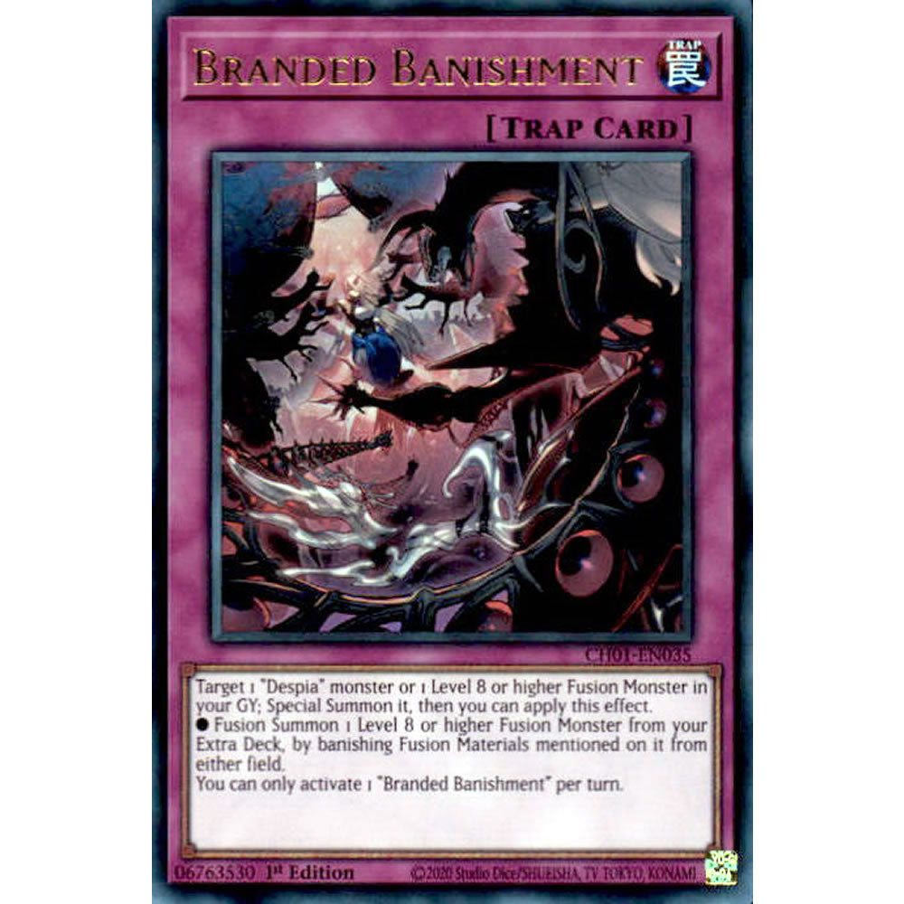 Branded Banishment CH01-EN035 Yu-Gi-Oh! Card from the THE CHRONICLES DECK: The Fallen & The Virtuous Set