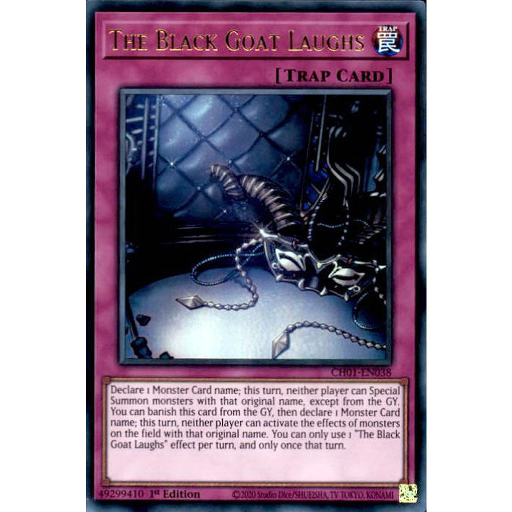 The Black Goat Laughs CH01-EN038 Yu-Gi-Oh! Card from the THE CHRONICLES DECK: The Fallen & The Virtuous Set