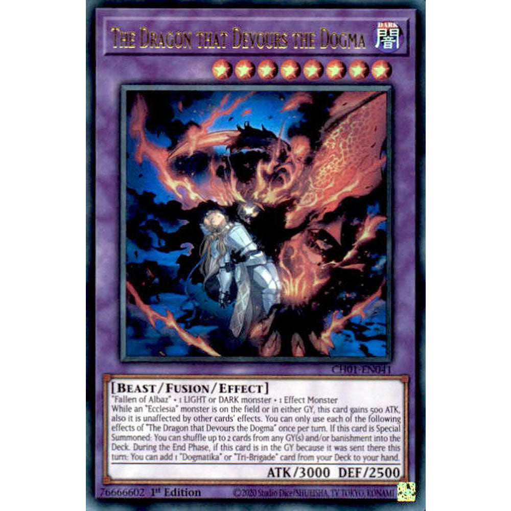 The Dragon that Devours the Dogma CH01-EN041 Yu-Gi-Oh! Card from the THE CHRONICLES DECK: The Fallen & The Virtuous Set