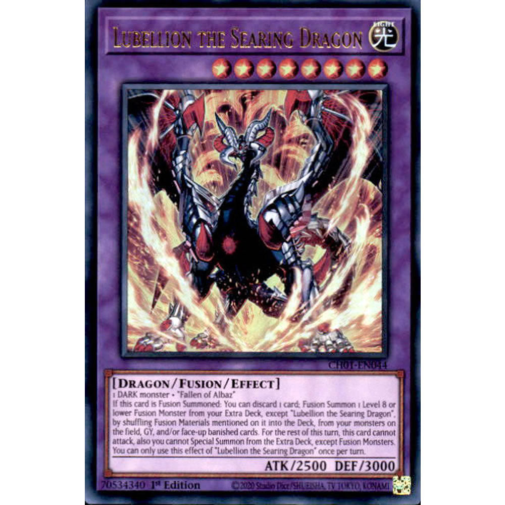 Lubellion the Searing Dragon CH01-EN044 Yu-Gi-Oh! Card from the THE CHRONICLES DECK: The Fallen & The Virtuous Set