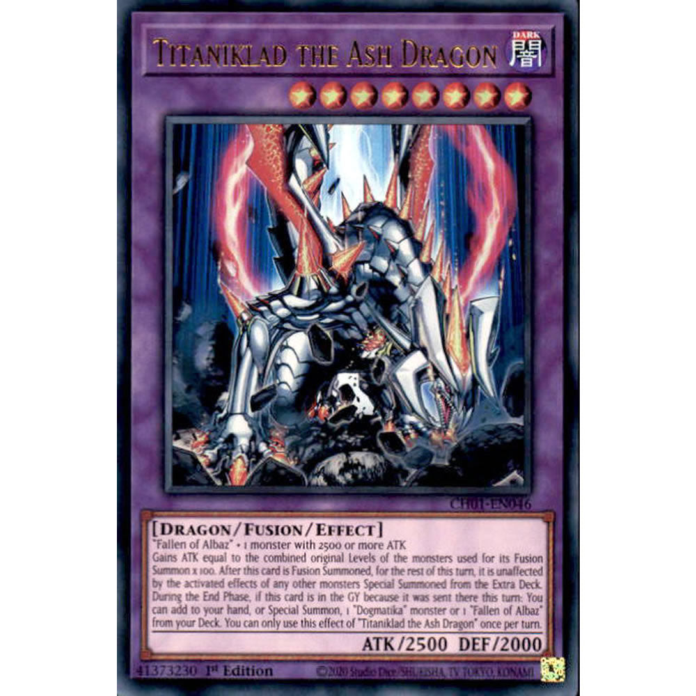 Titaniklad the Ash Dragon CH01-EN046 Yu-Gi-Oh! Card from the THE CHRONICLES DECK: The Fallen & The Virtuous Set