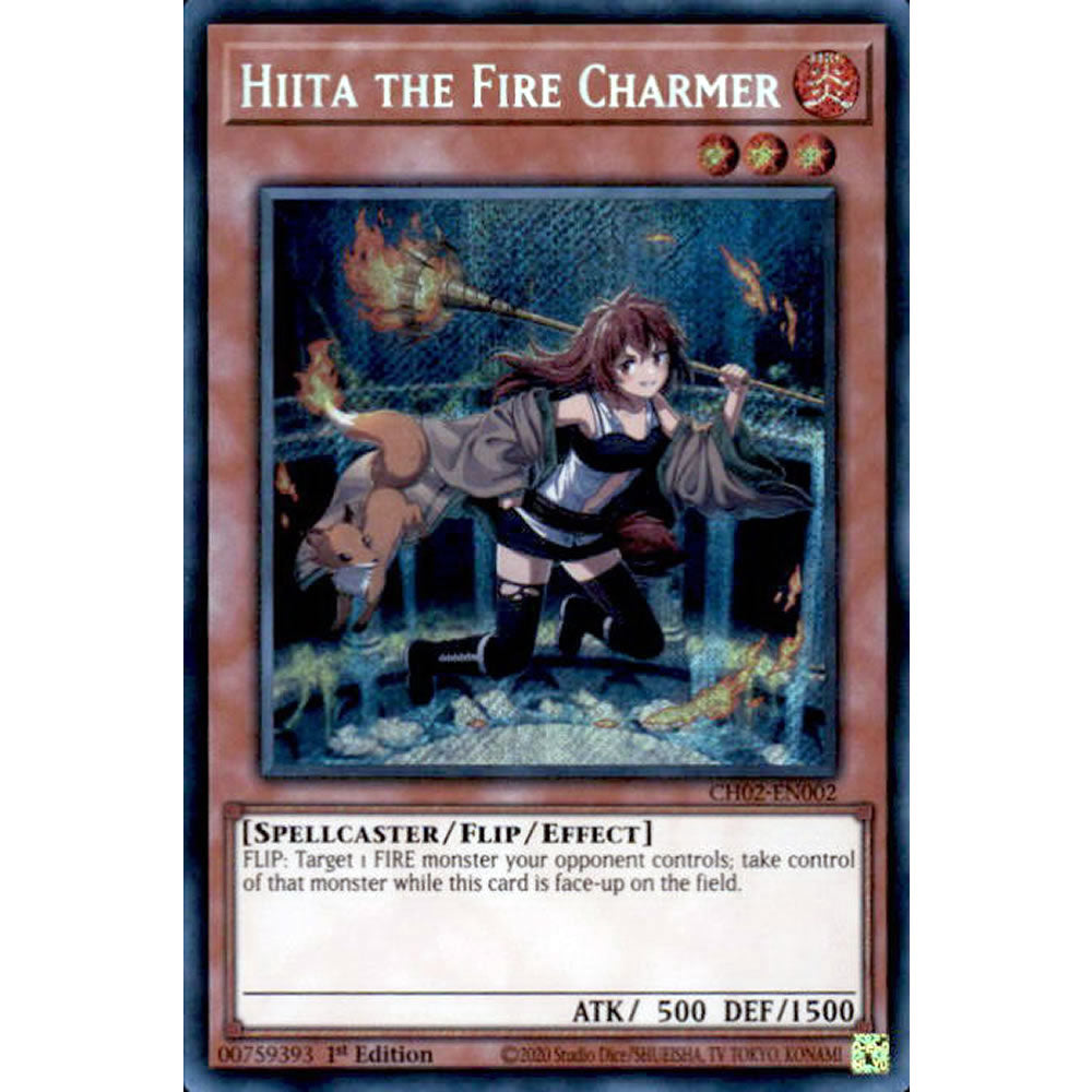 Hiita the Fire Charmer CH02-EN002 Yu-Gi-Oh! Card from the THE CHRONICLES DECK: Spirit Charmers Set