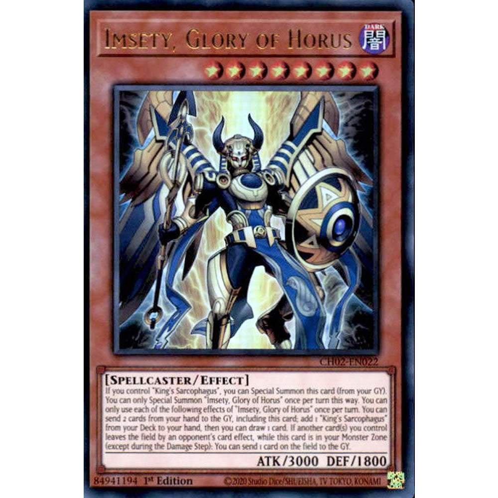Imsety, Glory of Horus CH02-EN022 Yu-Gi-Oh! Card from the THE CHRONICLES DECK: Spirit Charmers Set