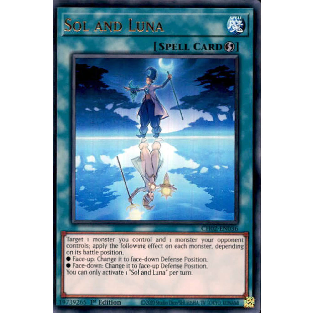 Sol and Luna CH02-EN036 Yu-Gi-Oh! Card from the THE CHRONICLES DECK: Spirit Charmers Set