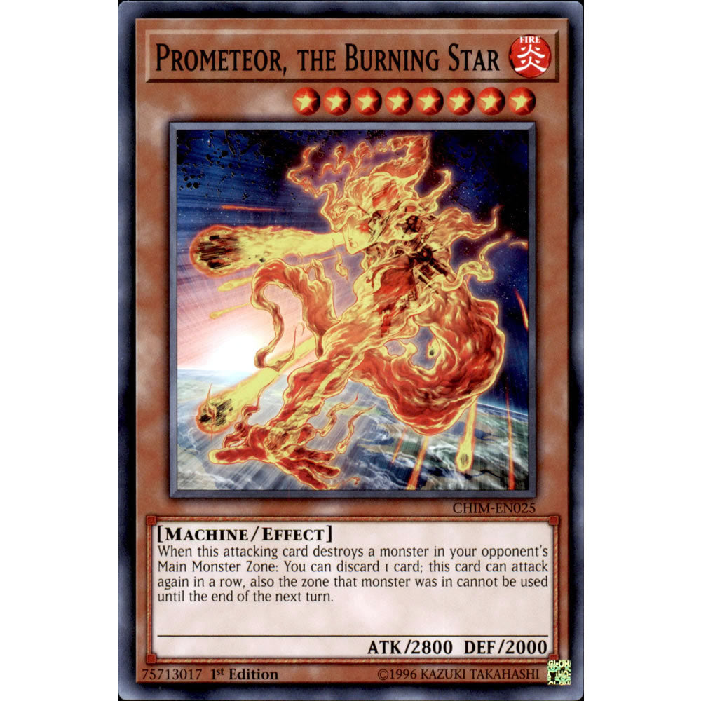 Prometeor, the Burning Star CHIM-EN025 Yu-Gi-Oh! Card from the Chaos Impact Set