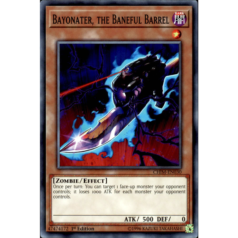 Bayonater, the Baneful Barrel CHIM-EN030 Yu-Gi-Oh! Card from the Chaos Impact Set