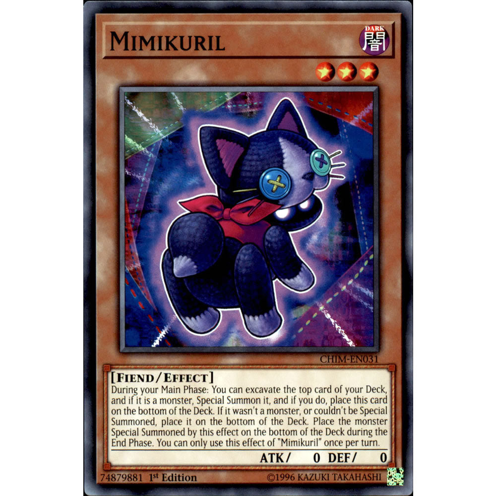 Mimikuril CHIM-EN031 Yu-Gi-Oh! Card from the Chaos Impact Set