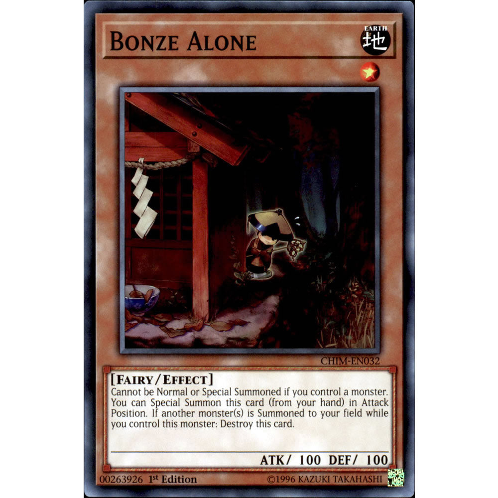 Bonze Alone CHIM-EN032 Yu-Gi-Oh! Card from the Chaos Impact Set