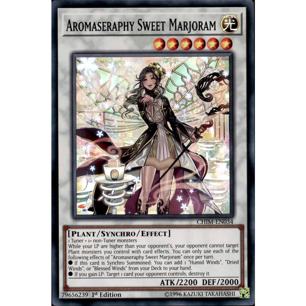 Aromaseraphy Sweet Marjoram CHIM-EN034 Yu-Gi-Oh! Card from the Chaos Impact Set