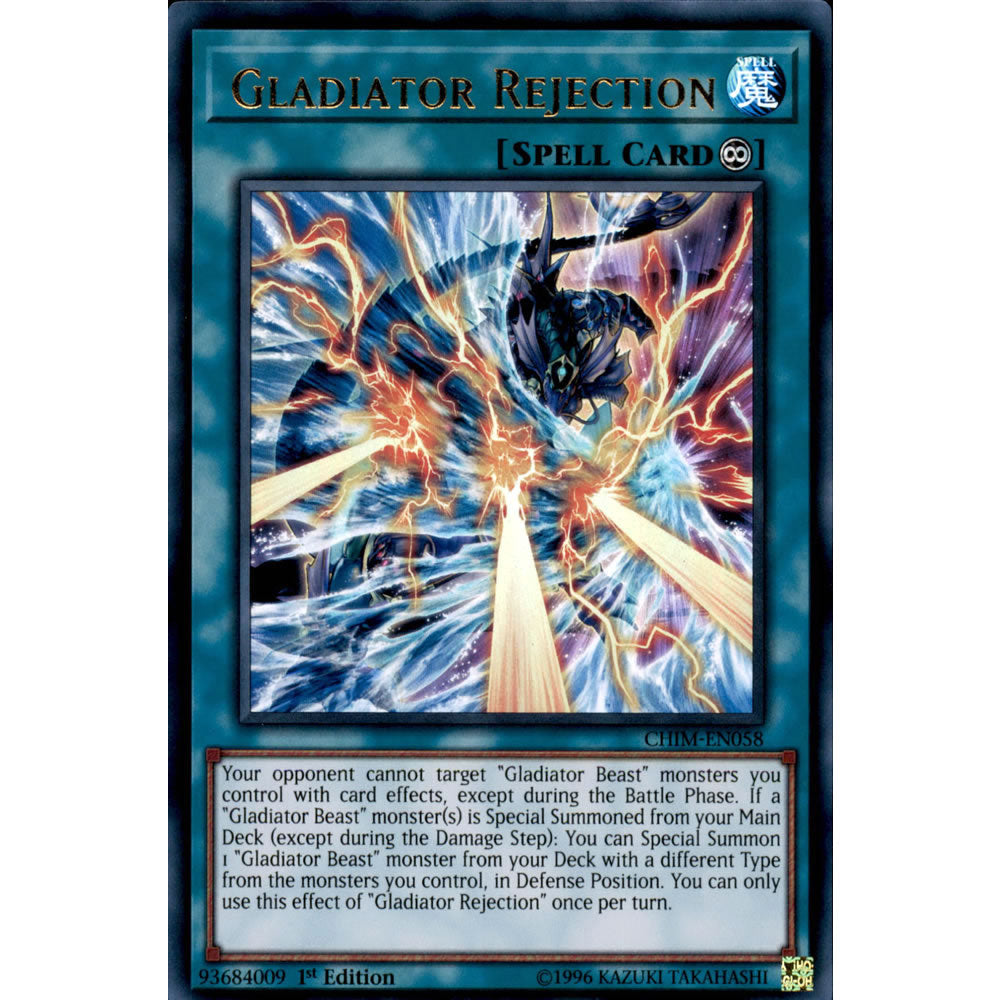 Gladiator Rejection CHIM-EN058 Yu-Gi-Oh! Card from the Chaos Impact Set