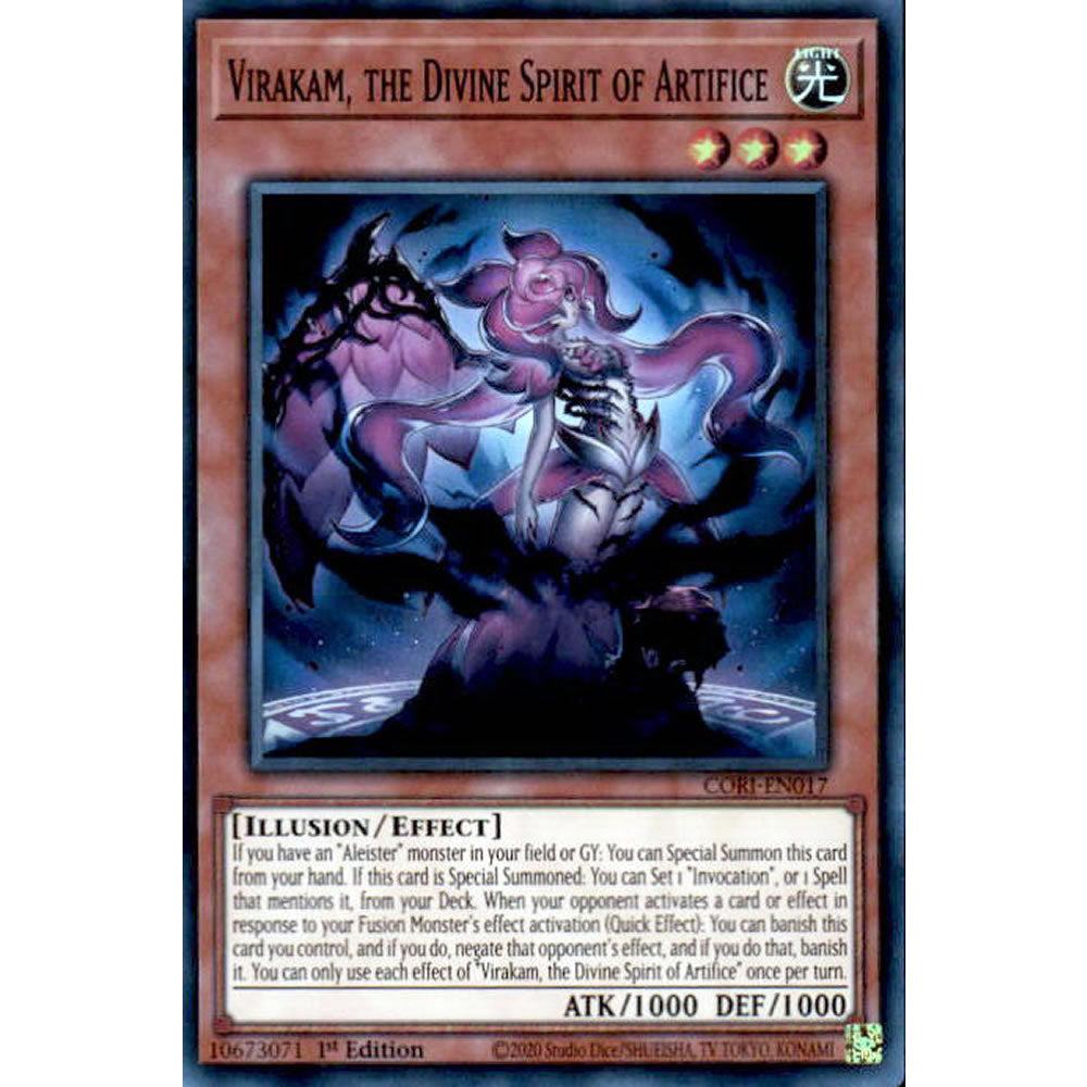 Virakam, the Divine Spirit of Artifice CORI-EN017 Yu-Gi-Oh! Card from the Chaos Origins Set