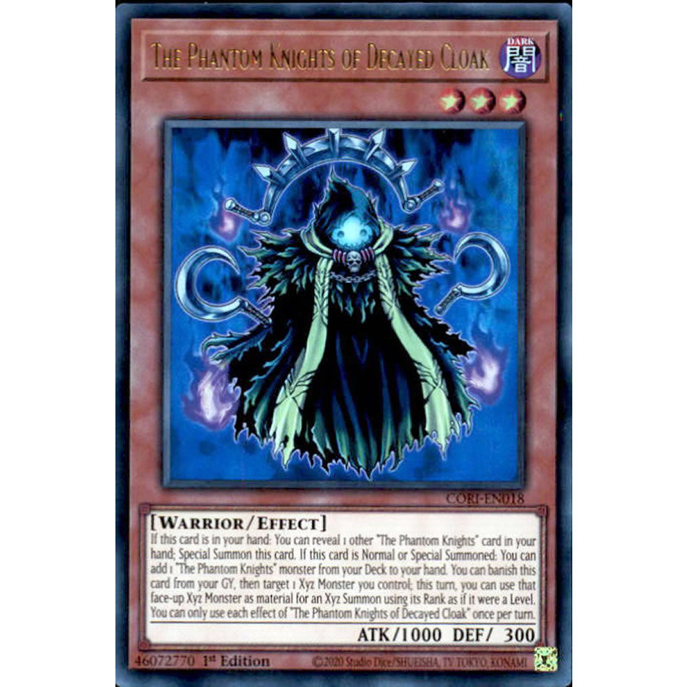 The Phantom Knights of Decayed Cloak CORI-EN018 Yu-Gi-Oh! Card from the Chaos Origins Set
