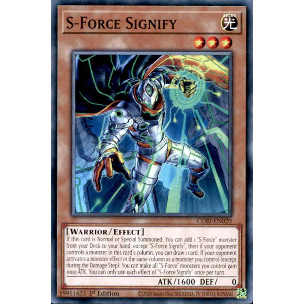 S-Force Signify CORI-EN020 Yu-Gi-Oh! Card from the Chaos Origins Set
