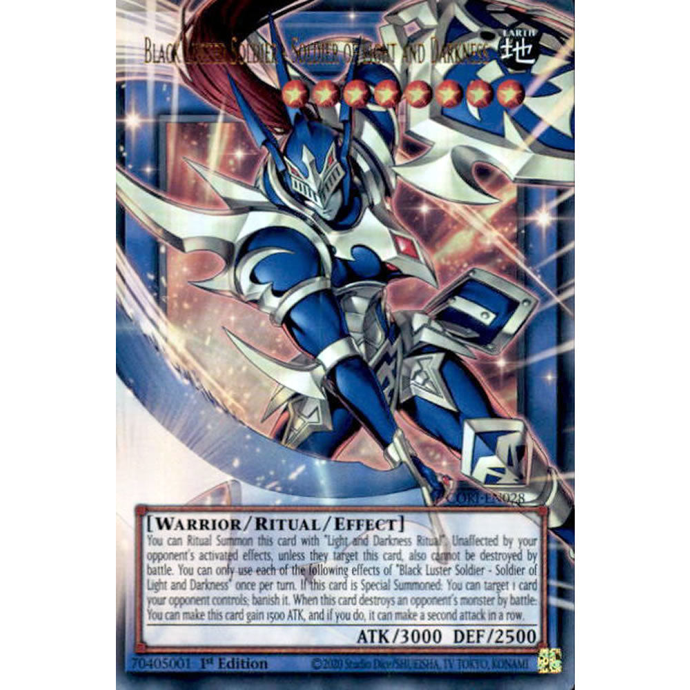 Black Luster Soldier - Soldier of Light and Darkness (extended art) CORI-EN028 Yu-Gi-Oh! Card from the Chaos Origins Set