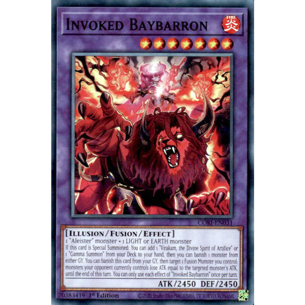 Invoked Baybarron CORI-EN031 Yu-Gi-Oh! Card from the Chaos Origins Set