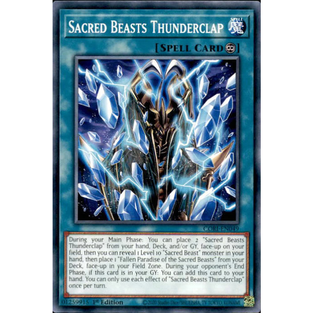 Sacred Beasts Thunderclap CORI-EN049 Yu-Gi-Oh! Card from the Chaos Origins Set