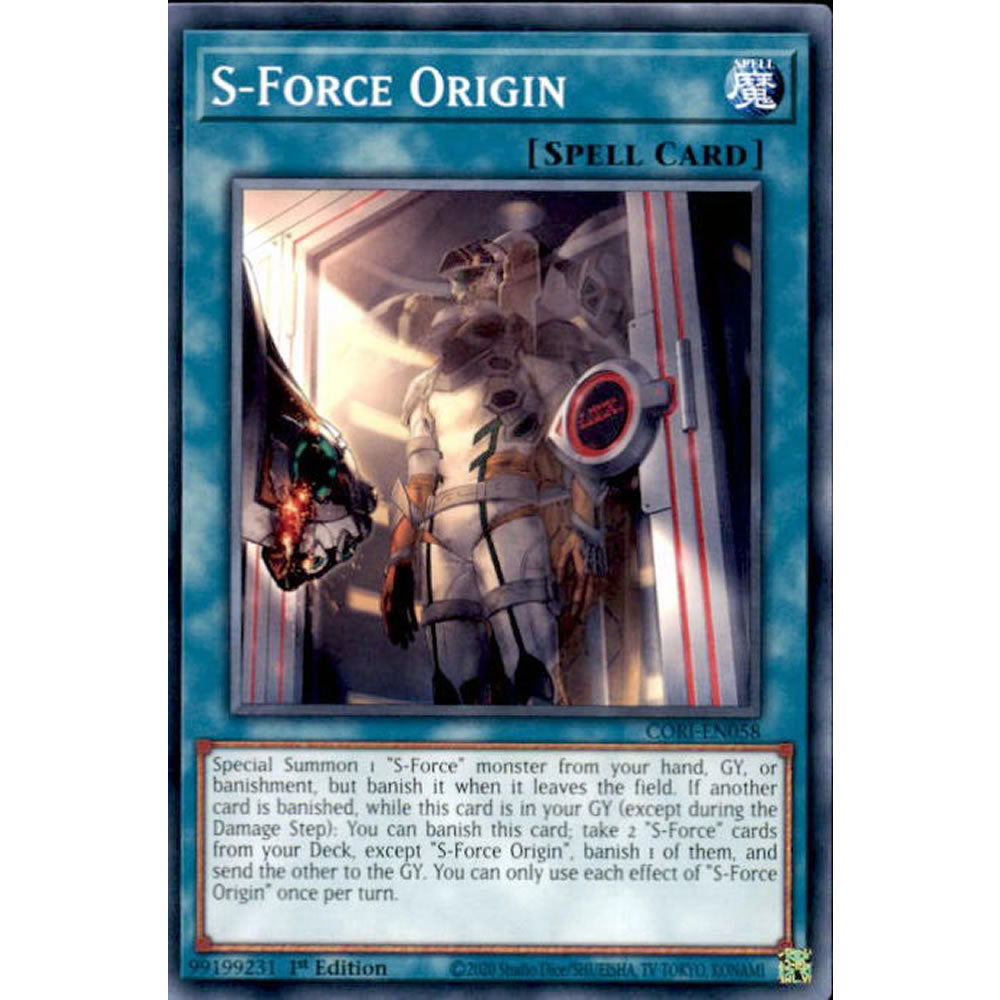 S-Force Origin CORI-EN058 Yu-Gi-Oh! Card from the Chaos Origins Set