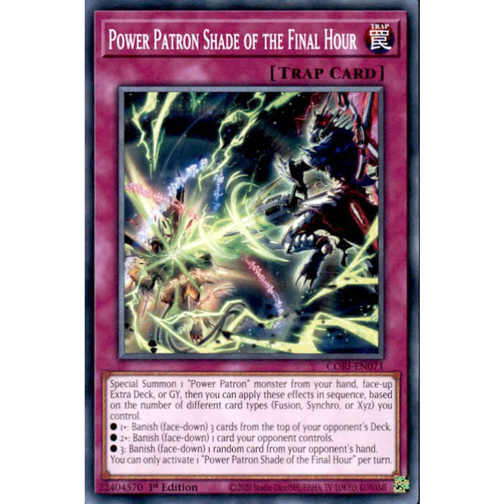 Power Patron Shade of the Final Hour CORI-EN071 Yu-Gi-Oh! Card from the Chaos Origins Set