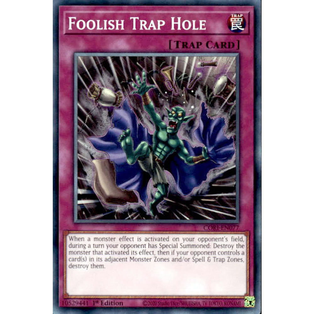 Foolish Trap Hole CORI-EN077 Yu-Gi-Oh! Card from the Chaos Origins Set