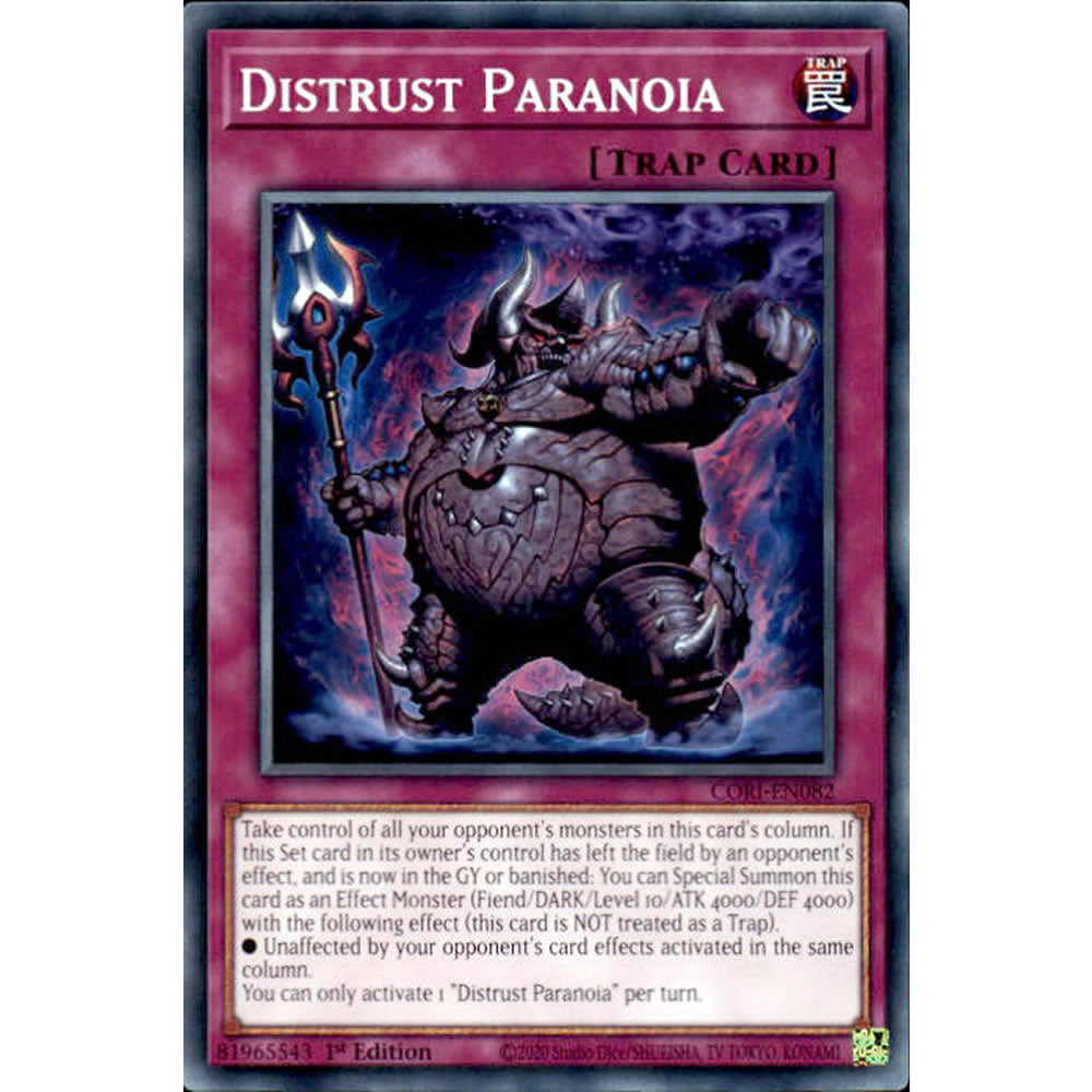 Distrust Paranoia CORI-EN082 Yu-Gi-Oh! Card from the Chaos Origins Set