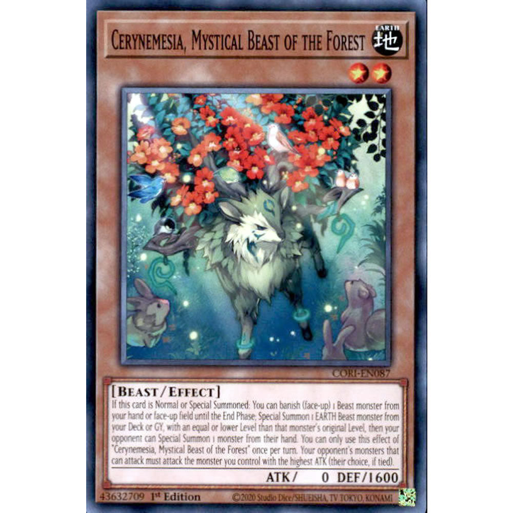 Cerynemesia, Mystical Beast of the Forest CORI-EN087 Yu-Gi-Oh! Card from the Chaos Origins Set