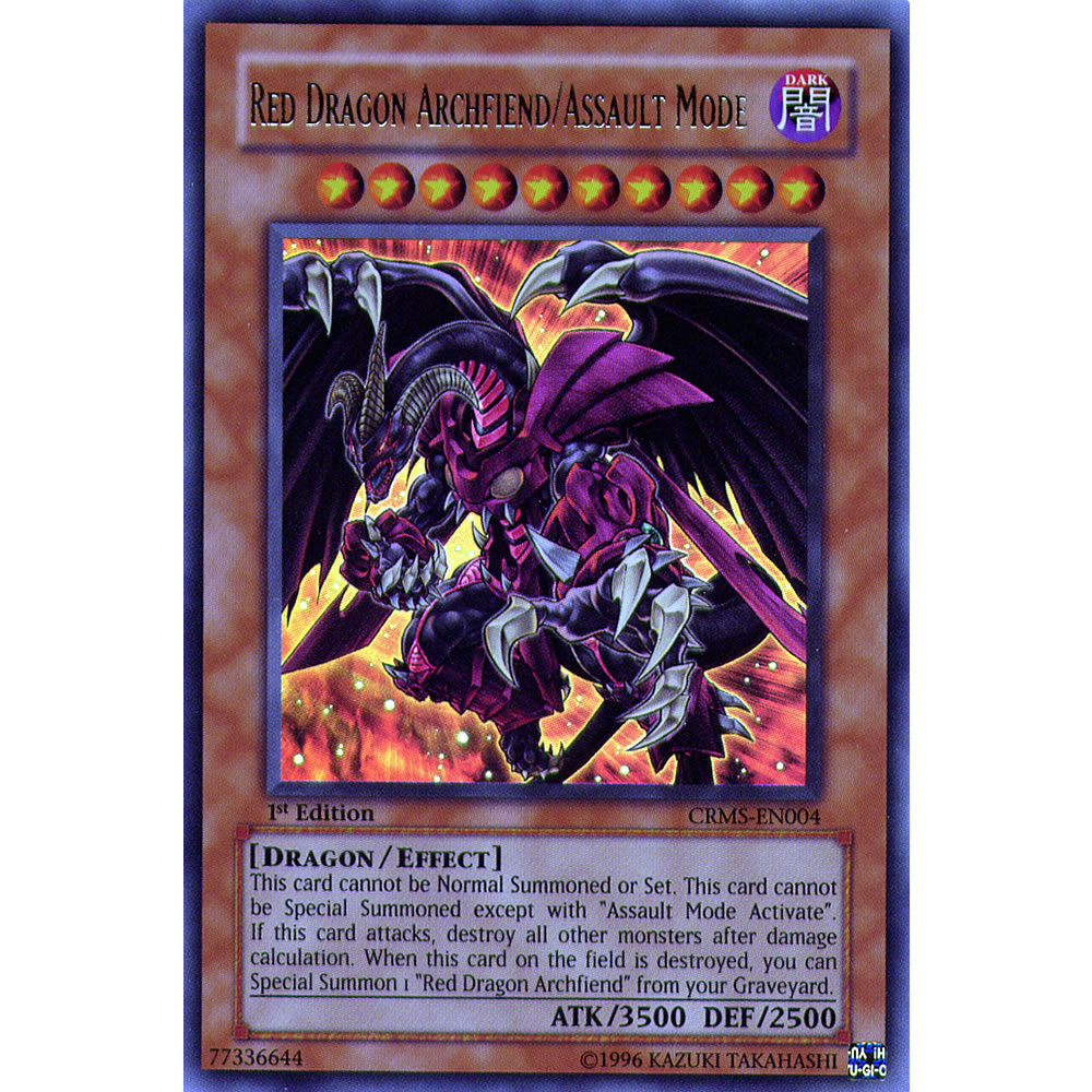 Red Dragon Archfiend Assault Mode CRMS-EN004 Yu-Gi-Oh! Card from the Crimson Crisis Set