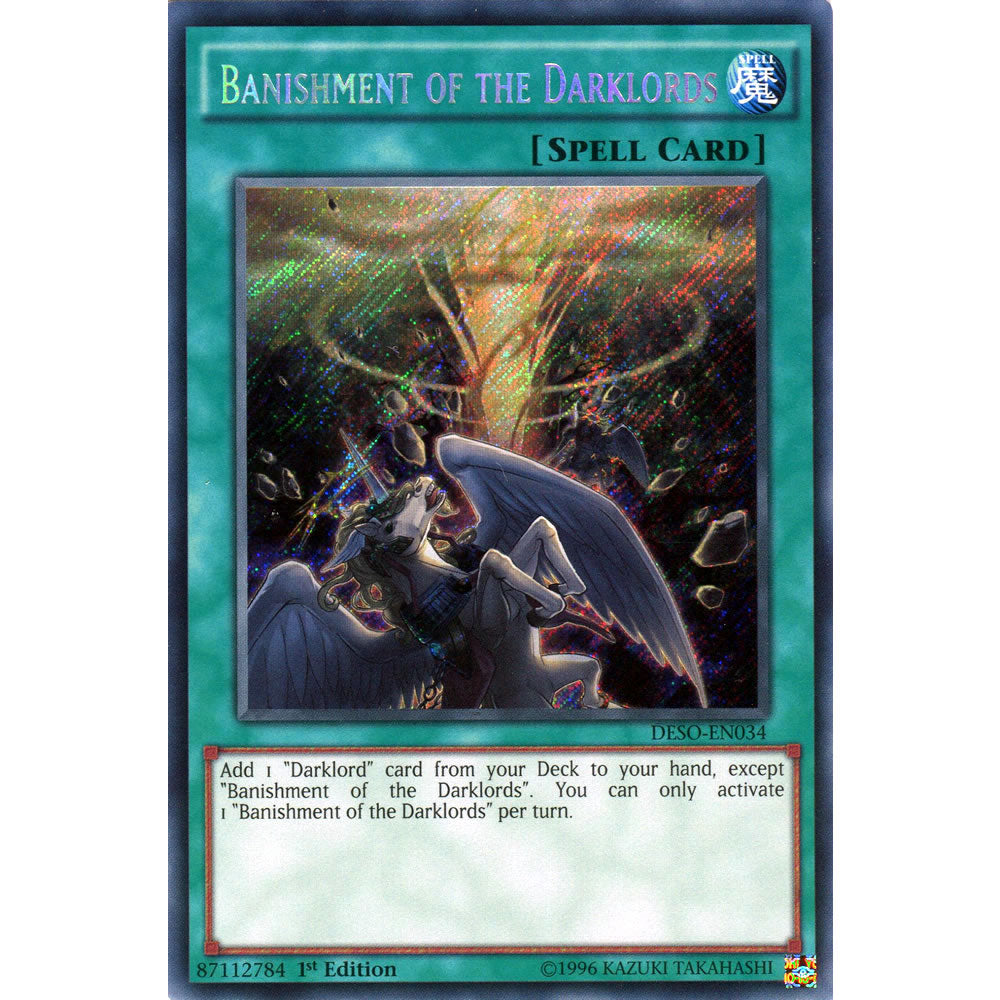 Banishment of the Darklords DESO-EN034 Yu-Gi-Oh! Card from the Destiny Soldiers Set