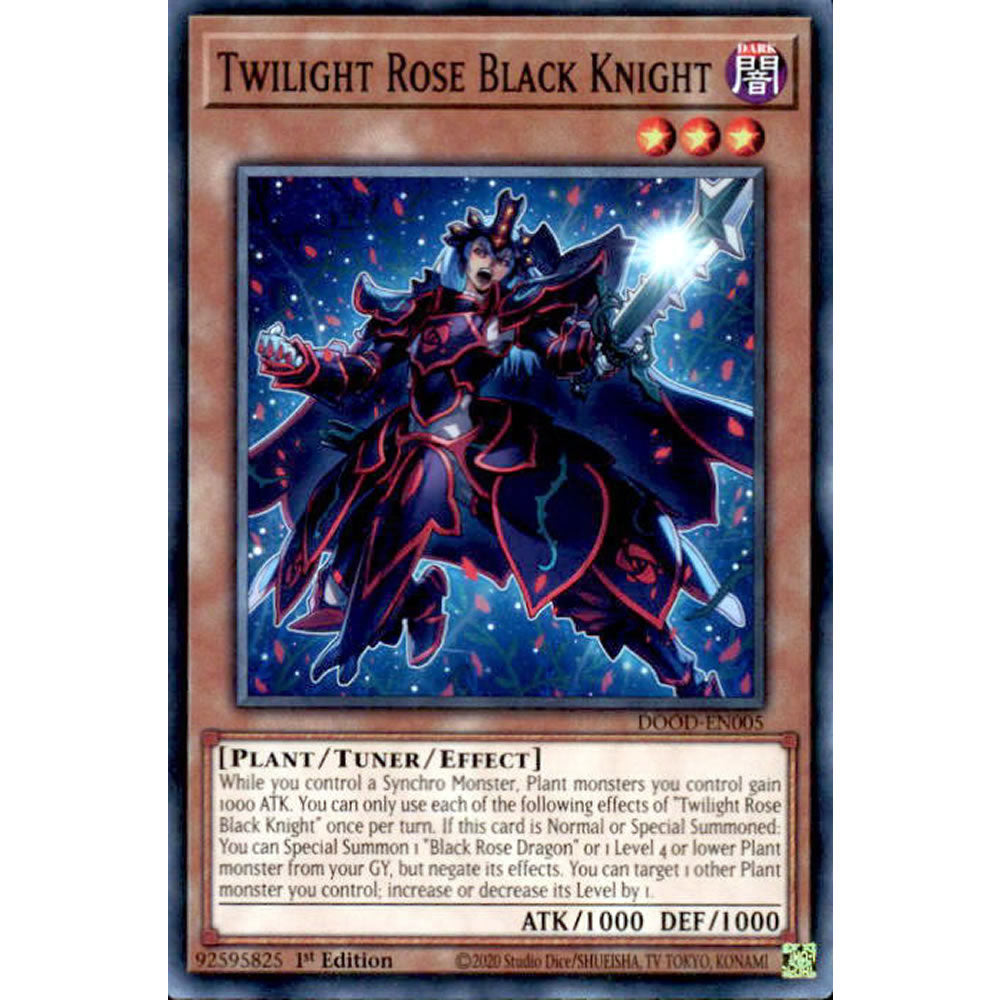 Twilight Rose Black Knight DOOD-EN005 Yu-Gi-Oh! Card from the Doom of Dimensions Set