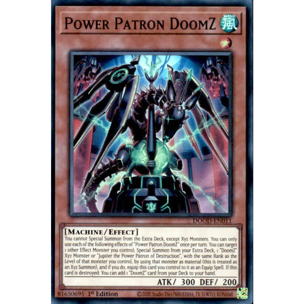 Power Patron DoomZ DOOD-EN011 Yu-Gi-Oh! Card from the Doom of Dimensions Set