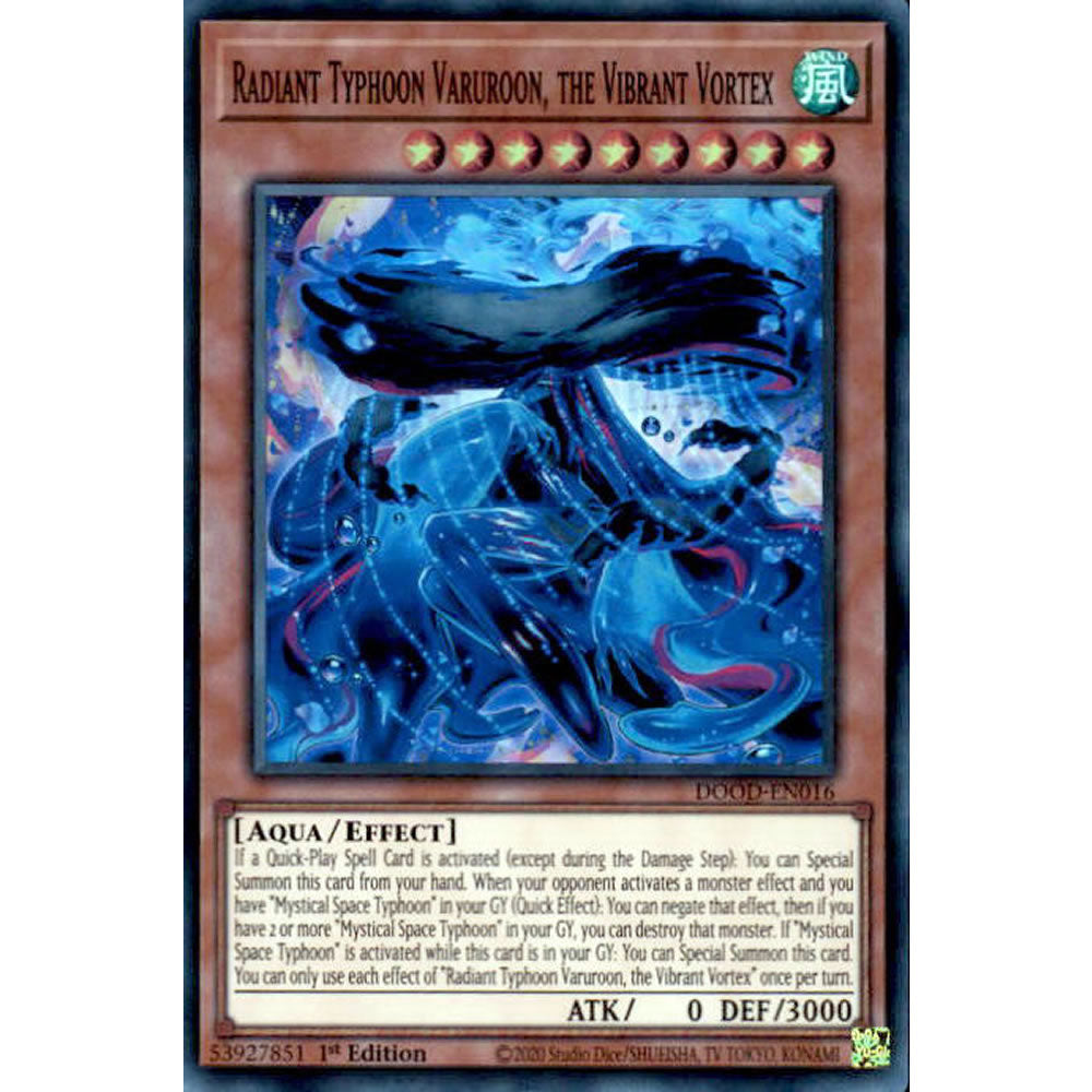 Radiant Typhoon Varuroon, the Vibrant Vortex DOOD-EN016 Yu-Gi-Oh! Card from the Doom of Dimensions Set