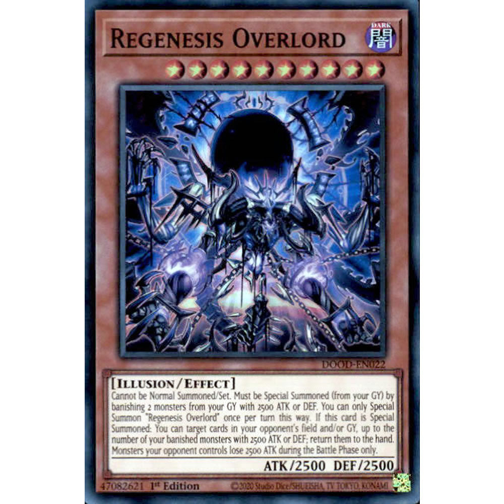 Regenesis Overlord DOOD-EN022 Yu-Gi-Oh! Card from the Doom of Dimensions Set