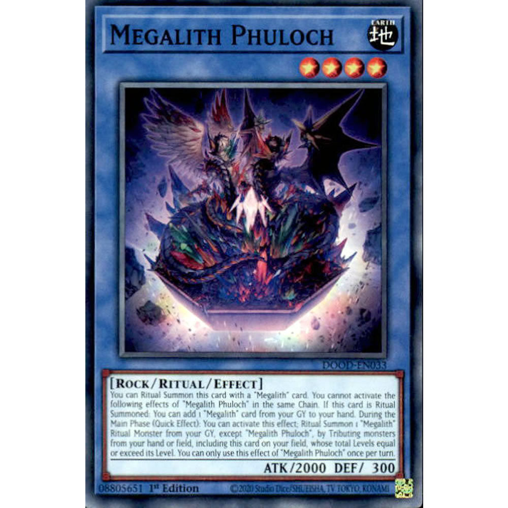 Megalith Phuloch DOOD-EN033 Yu-Gi-Oh! Card from the Doom of Dimensions Set