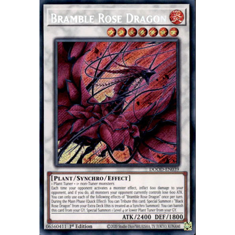 Bramble Rose Dragon DOOD-EN039 Yu-Gi-Oh! Card from the Doom of Dimensions Set
