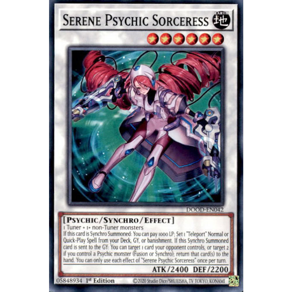 Serene Psychic Sorceress DOOD-EN042 Yu-Gi-Oh! Card from the Doom of Dimensions Set