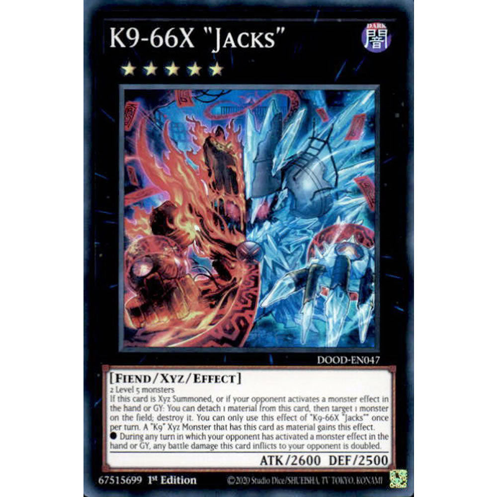 K9-66X Jacks DOOD-EN047 Yu-Gi-Oh! Card from the Doom of Dimensions Set