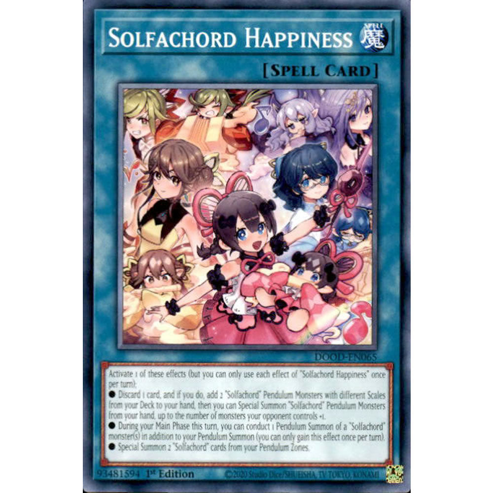 Solfachord Happiness DOOD-EN065 Yu-Gi-Oh! Card from the Doom of Dimensions Set