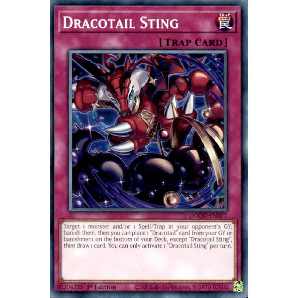 Dracotail Sting DOOD-EN077 Yu-Gi-Oh! Card from the Doom of Dimensions Set