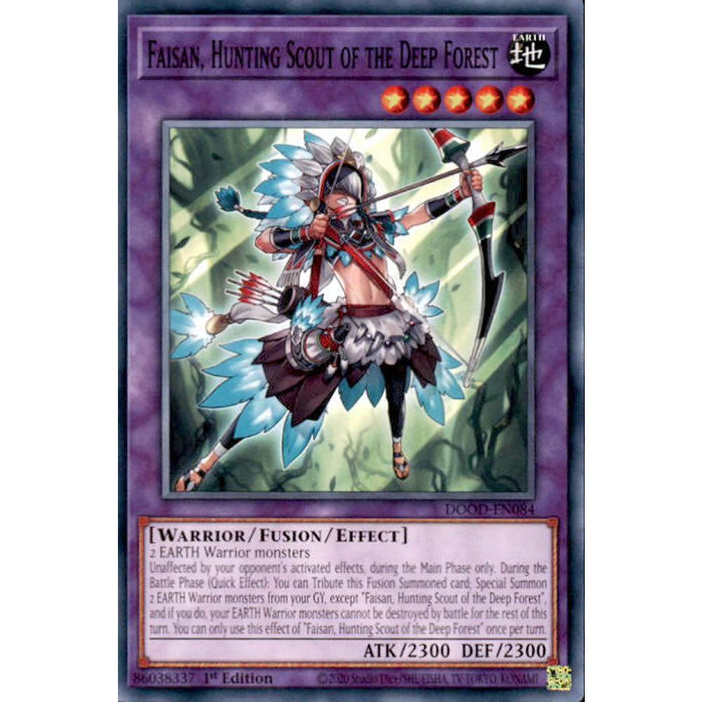 Faisan, Hunting Scout of the Deep Forest DOOD-EN084 Yu-Gi-Oh! Card from the Doom of Dimensions Set