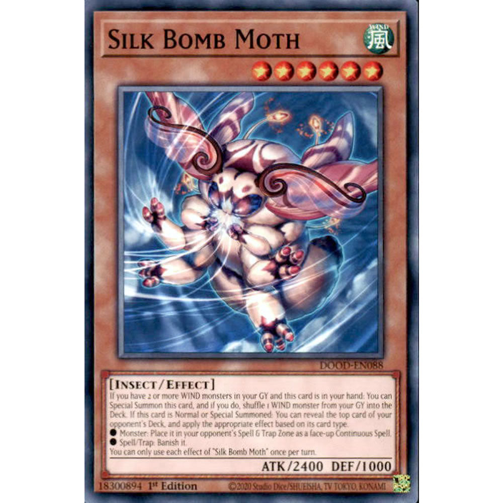 Silk Bomb Moth DOOD-EN088 Yu-Gi-Oh! Card from the Doom of Dimensions Set