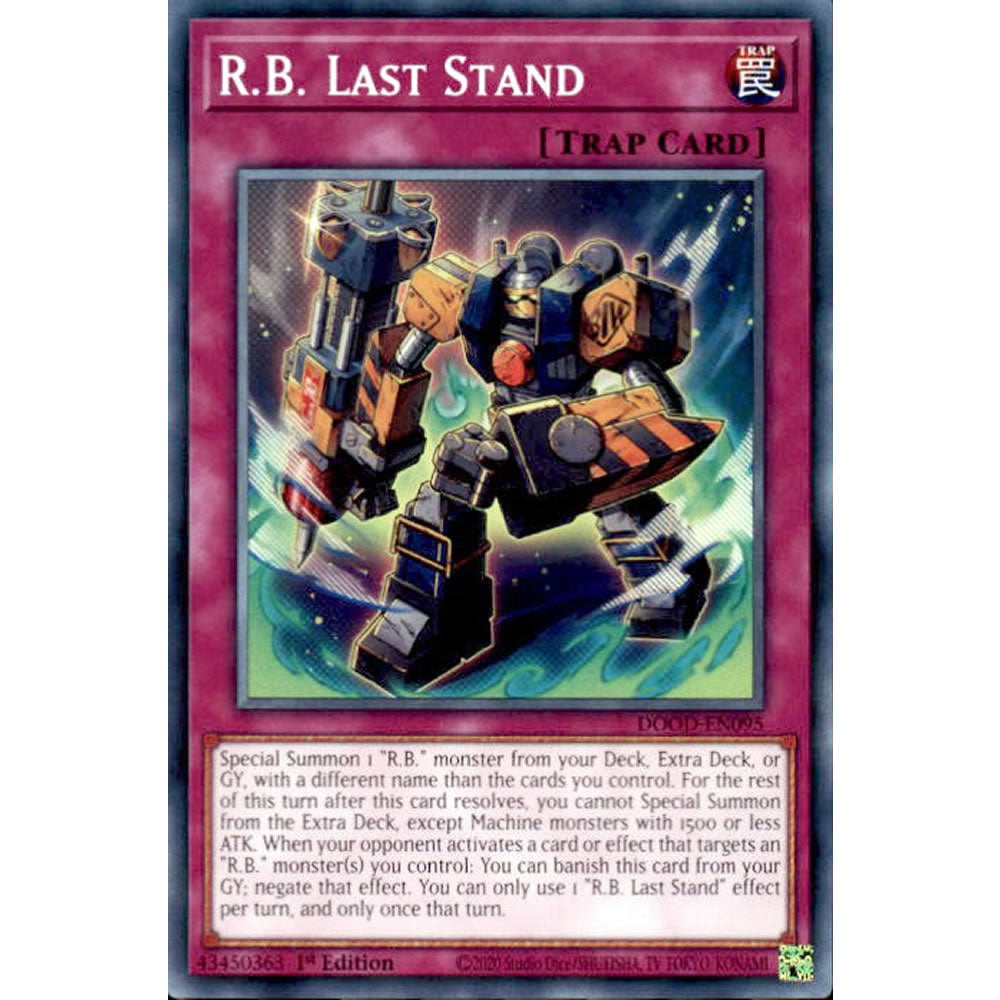 R.B. Last Stand DOOD-EN095 Yu-Gi-Oh! Card from the Doom of Dimensions Set
