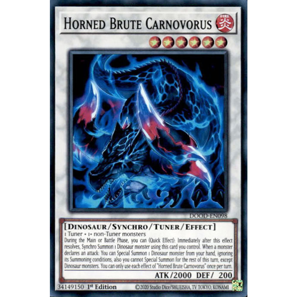 Horned Brute Carnovorus DOOD-EN098 Yu-Gi-Oh! Card from the Doom of Dimensions Set
