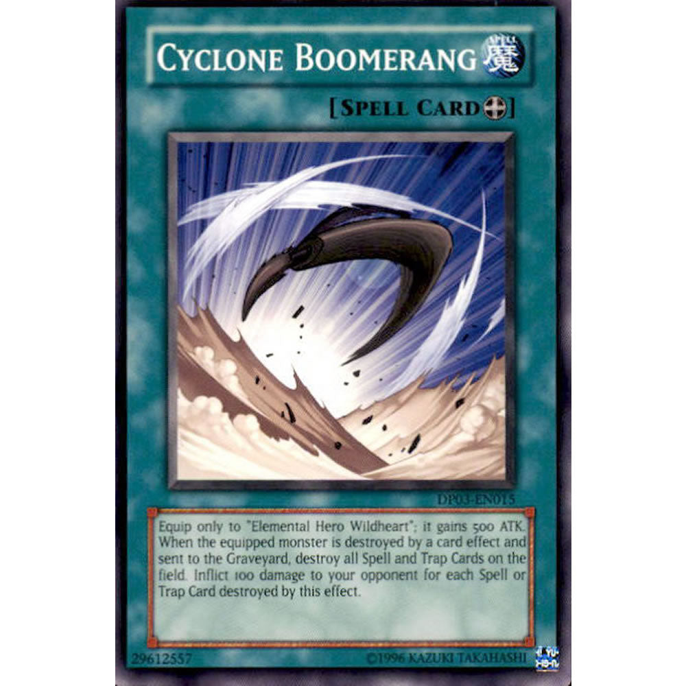 Cyclone Boomerang DP03-EN015 Yu-Gi-Oh! Card from the Duelist Pack: Jaden Yuki 2 Set