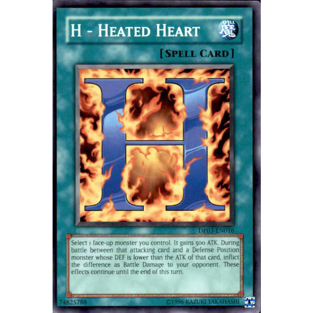 H - Heated Heart DP03-EN016 Yu-Gi-Oh! Card from the Duelist Pack: Jaden Yuki 2 Set