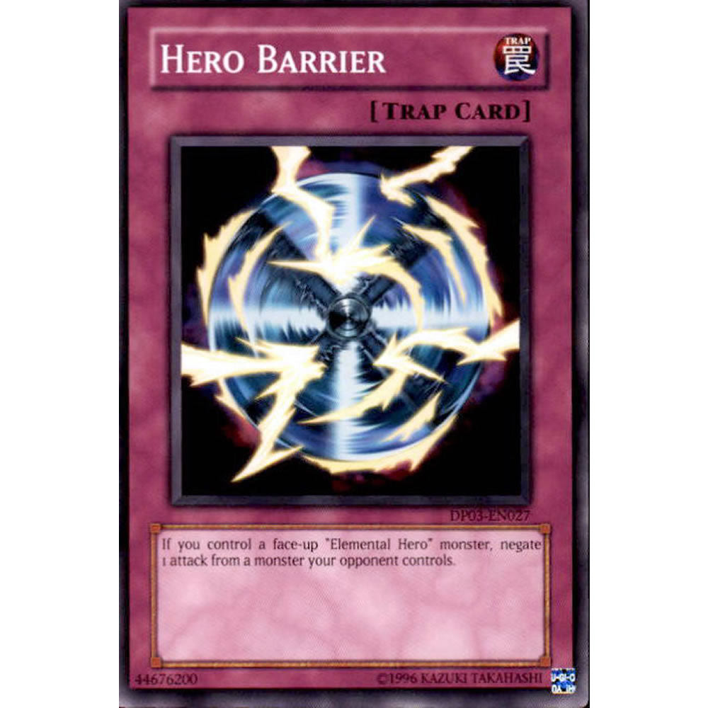Hero Barrier DP03-EN027 Yu-Gi-Oh! Card from the Duelist Pack: Jaden Yuki 2 Set