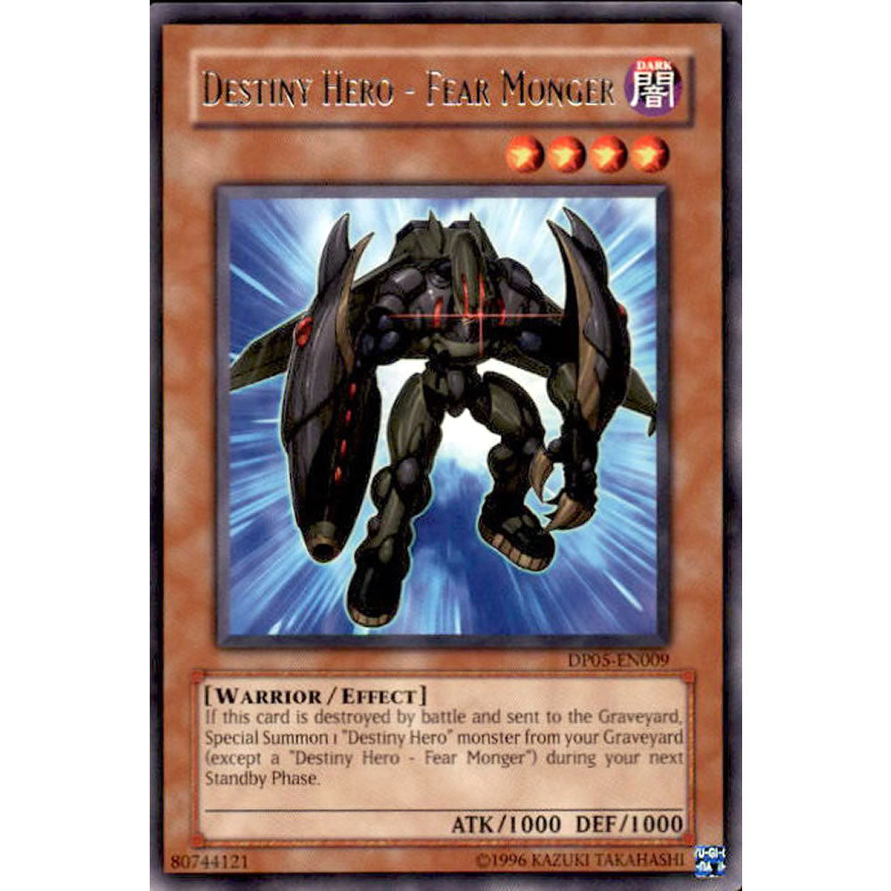 Destiny Hero - Fear Monger DP05-EN009 Yu-Gi-Oh! Card from the Duelist Pack: Aster Phoenix Set