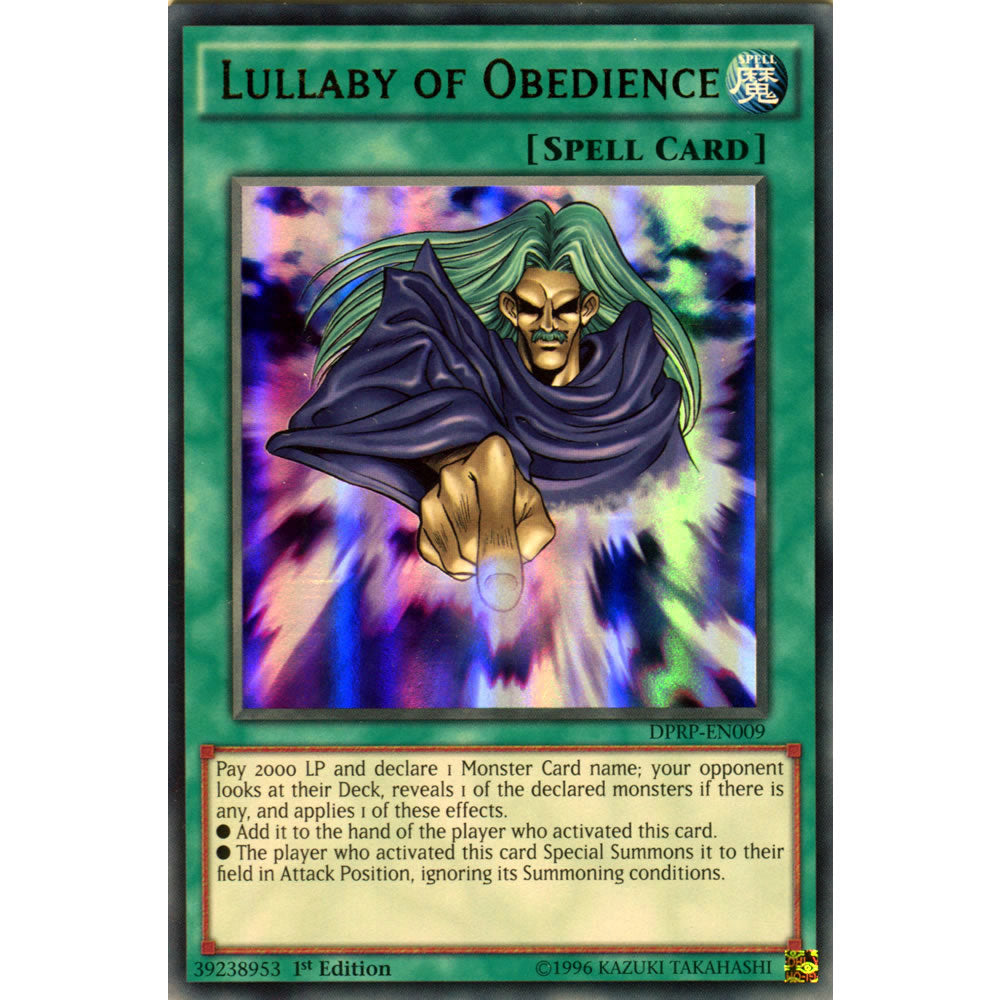 Lullaby of Obedience DPRP-EN009 Yu-Gi-Oh! Card from the Duelist Pack: Rivals of the Pharaoh Set