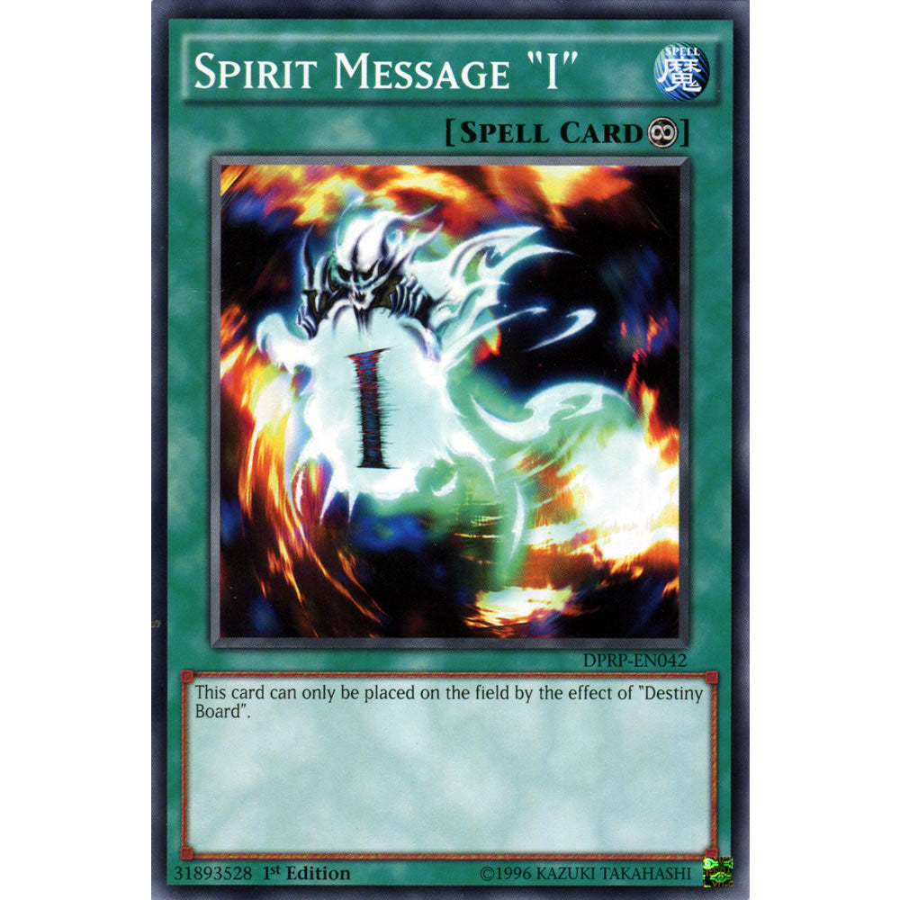 Spirit Message "I" DPRP-EN042 Yu-Gi-Oh! Card from the Duelist Pack: Rivals of the Pharaoh Set