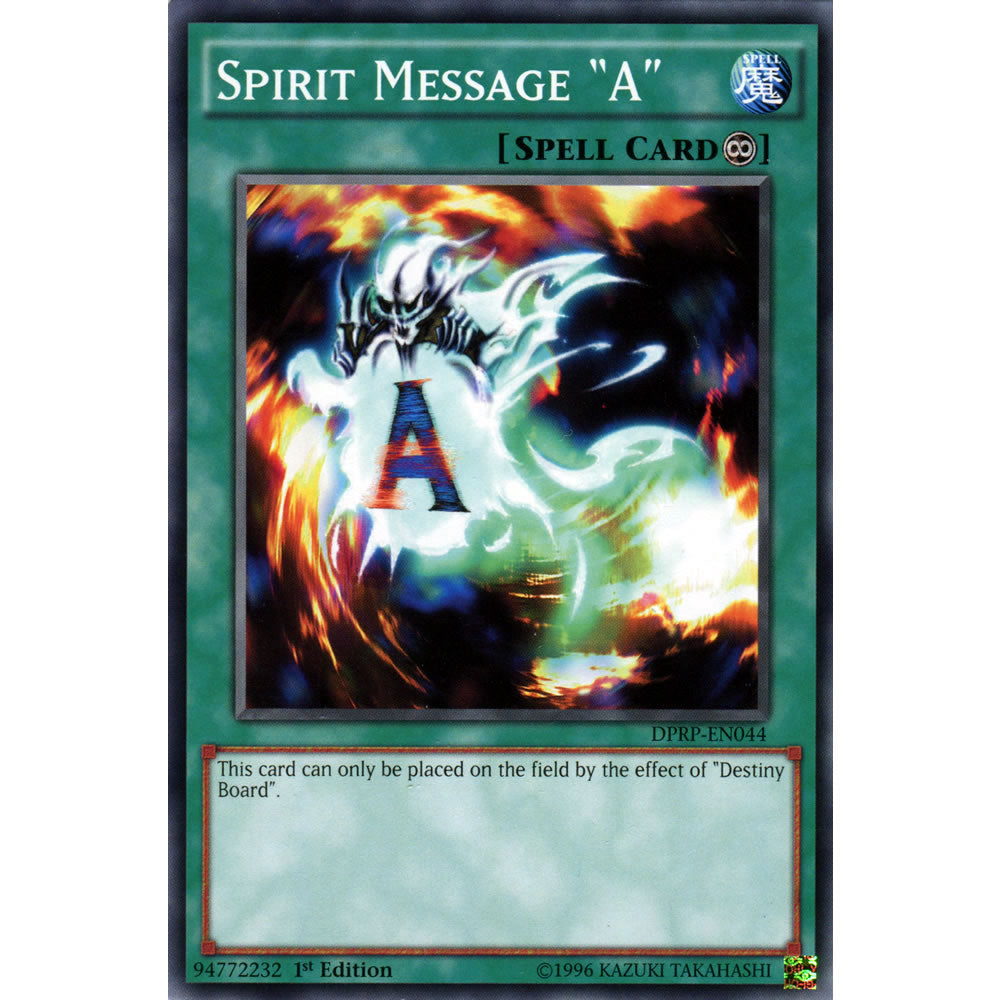 Spirit Message "A" DPRP-EN044 Yu-Gi-Oh! Card from the Duelist Pack: Rivals of the Pharaoh Set
