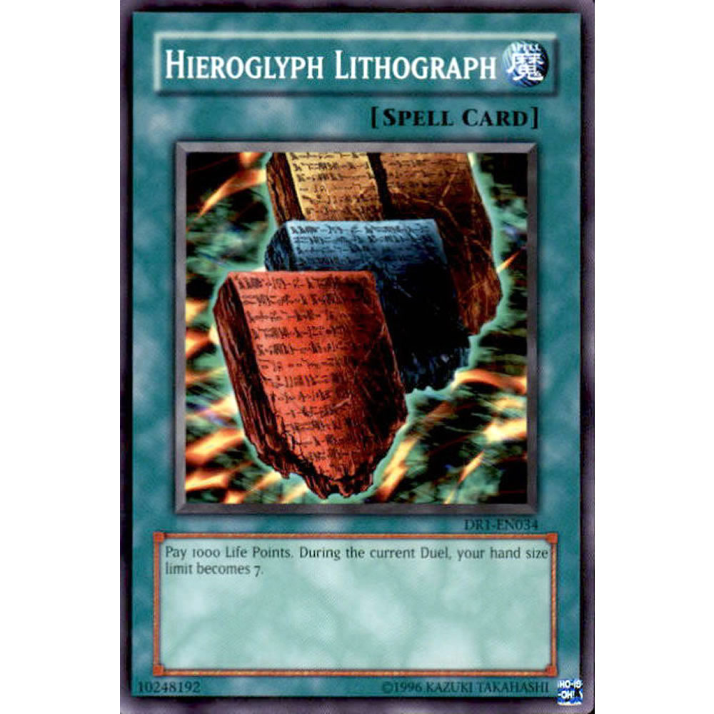 Hieroglyph Lithograph DR1-EN034 Yu-Gi-Oh! Card from the Dark Revelation 1 Set